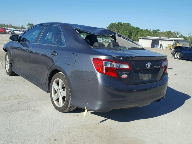 4T1BF1FK0CU110707 - 2012 TOYOTA CAMRY BASE GRAY photo 3