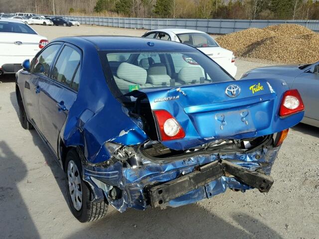 1NXBU40E79Z074629 - 2009 TOYOTA COROLLA BA BLUE photo 3