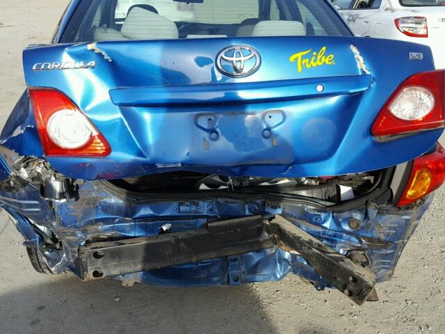 1NXBU40E79Z074629 - 2009 TOYOTA COROLLA BA BLUE photo 9