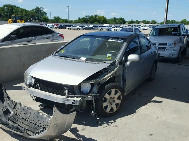 2HGFA16519H305873 - 2009 HONDA CIVIC LX SILVER photo 2