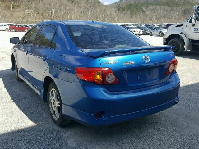 2T1BU40E59C006136 - 2009 TOYOTA COROLLA BA BLUE photo 3