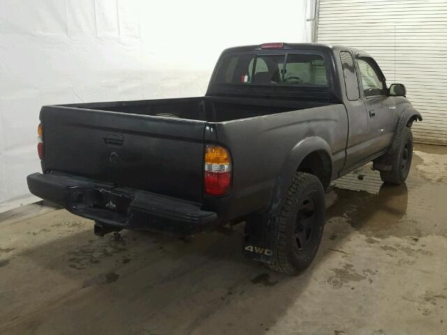 5TEWM72N44Z340581 - 2004 TOYOTA TACOMA XTR BLACK photo 4