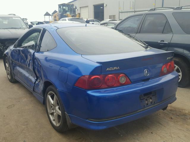 JH4DC53025S002151 - 2005 ACURA RSX TYPE-S BLUE photo 3