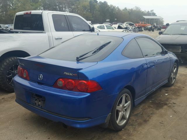 JH4DC53025S002151 - 2005 ACURA RSX TYPE-S BLUE photo 4