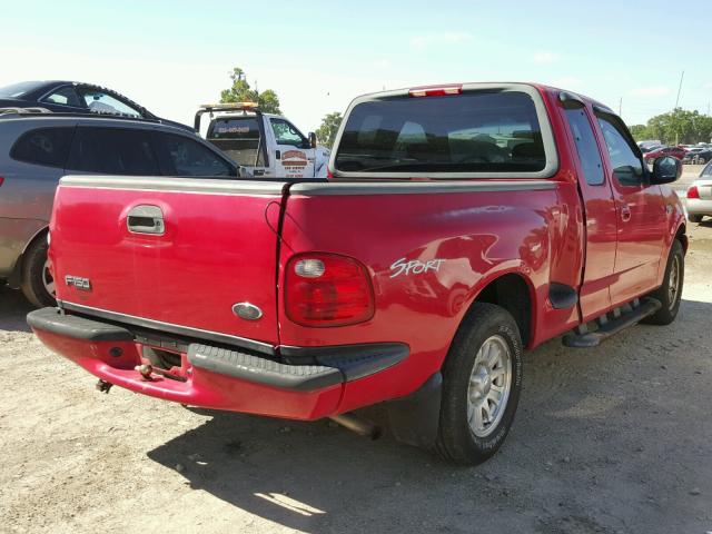 1FTRX07222KC74821 - 2002 FORD F150 RED photo 4