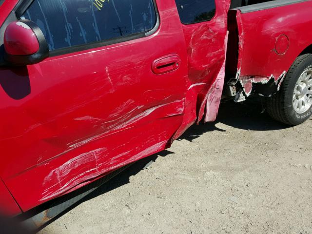 1FTRX07222KC74821 - 2002 FORD F150 RED photo 9