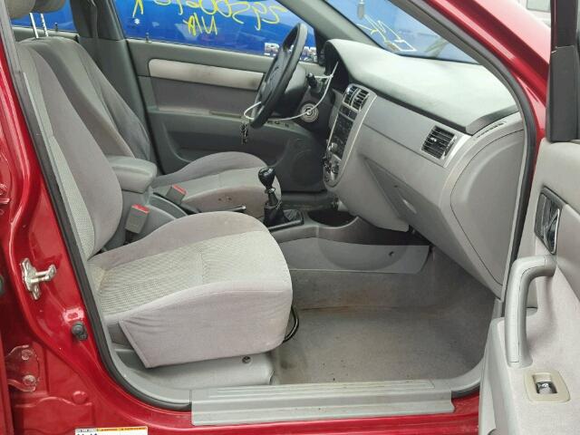 KL5JD56Z88K871567 - 2008 SUZUKI FORENZA BA RED photo 5