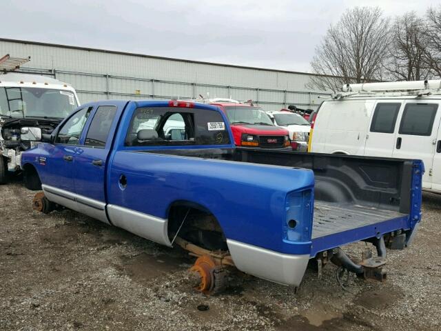 3D7KS28A37G775836 - 2007 DODGE RAM 2500 S BLUE photo 3
