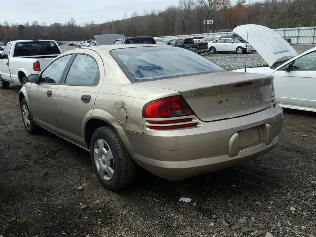 1B3EL36X94N366438 - 2004 DODGE STRATUS SE GOLD photo 3