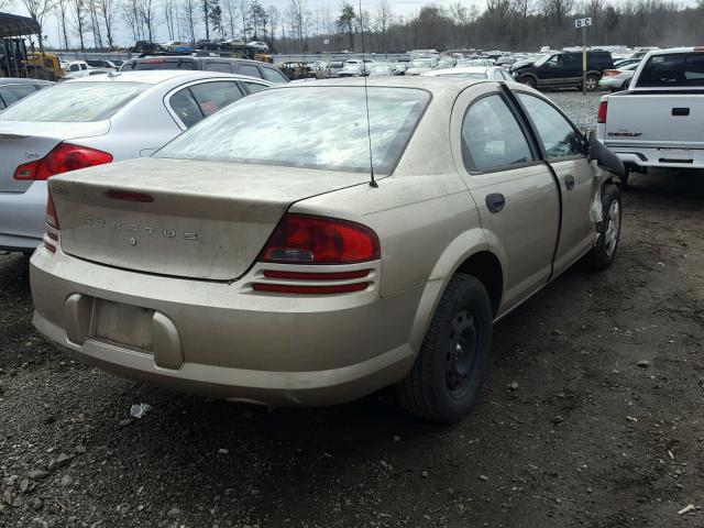 1B3EL36X94N366438 - 2004 DODGE STRATUS SE GOLD photo 4