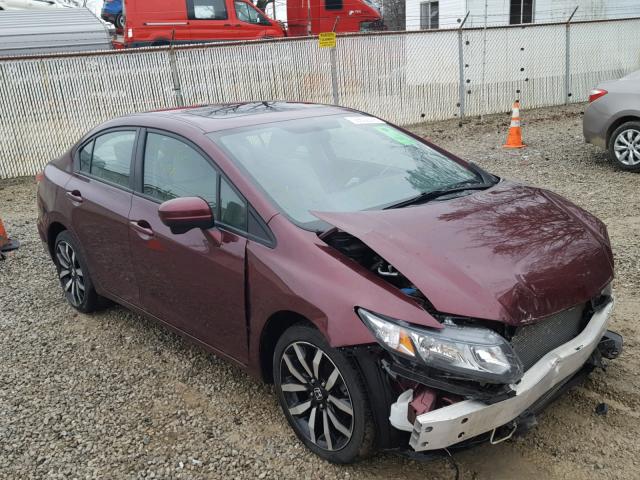 19XFB2F9XFE078078 - 2015 HONDA CIVIC EXL RED photo 1