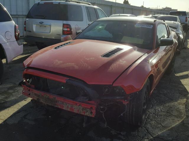 1ZVBP8CF1D5268435 - 2013 FORD MUSTANG GT RED photo 2