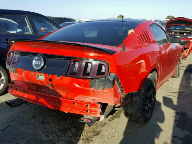 1ZVBP8CF1D5268435 - 2013 FORD MUSTANG GT RED photo 4