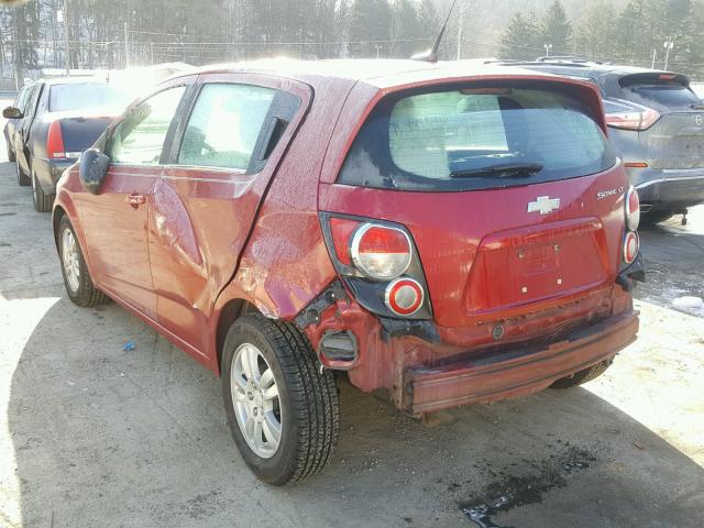 1G1JC6SH0C4129606 - 2012 CHEVROLET SONIC LT MAROON photo 3