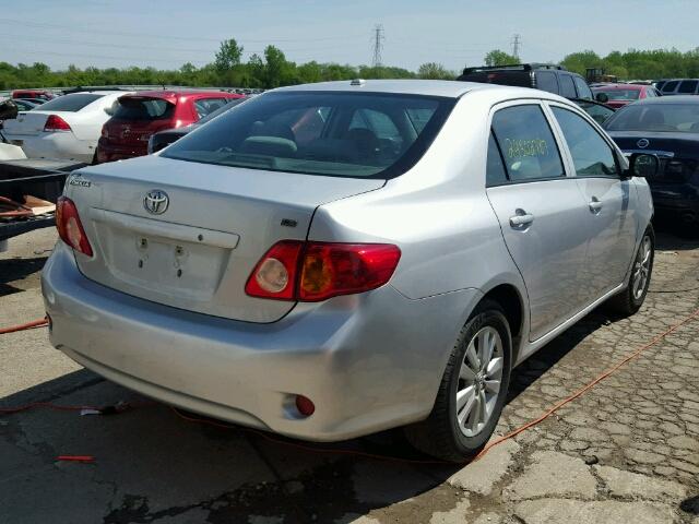 2T1BU4EE8AC485083 - 2010 TOYOTA COROLLA BA SILVER photo 4