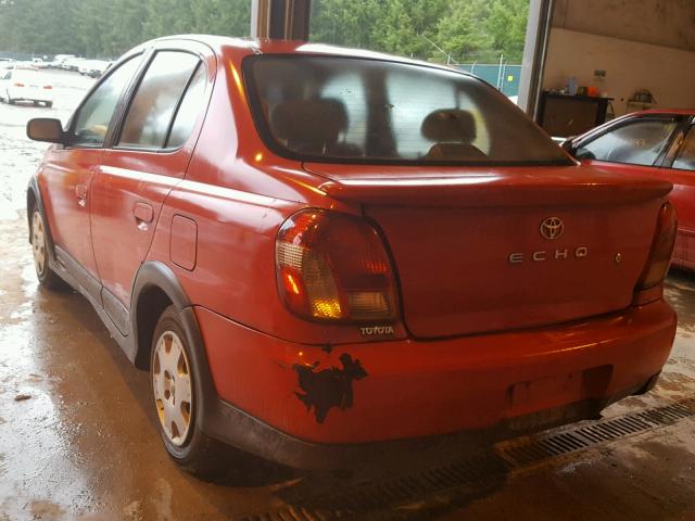 JTDBT123520234814 - 2002 TOYOTA ECHO RED photo 3