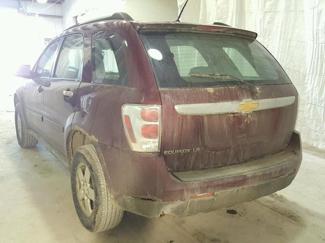 2CNDL13F376041427 - 2007 CHEVROLET EQUINOX LS RED photo 3