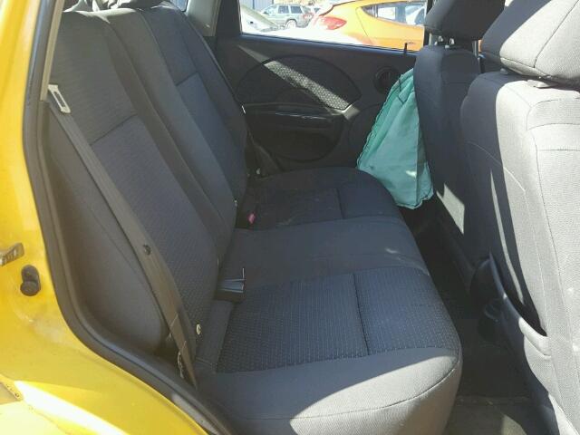 KL1TD66676B549781 - 2006 CHEVROLET AVEO BASE Դեղին լուսանկար 6