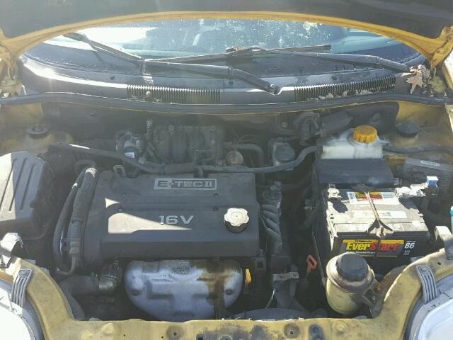 KL1TD66676B549781 - 2006 CHEVROLET AVEO BASE Դեղին լուսանկար 7