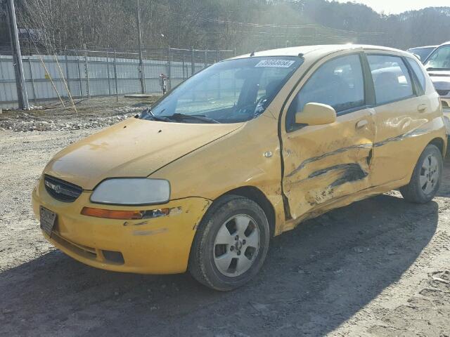 KL1TD66676B549781 - 2006 CHEVROLET AVEO BASE Դեղին լուսանկար 9