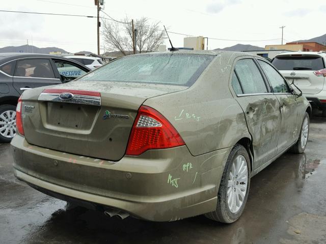 3FADP0L31CR203721 - 2012 FORD FUSION HYB GREEN photo 4