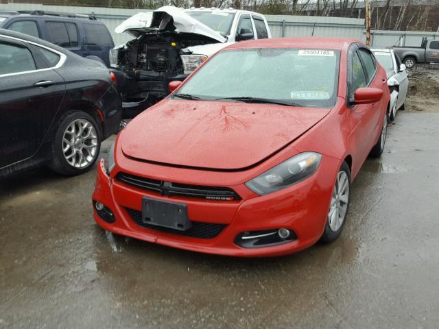 1C3CDFBB1ED705574 - 2014 DODGE DART SXT RED photo 2