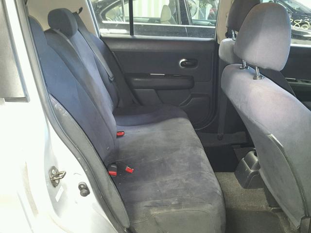 3N1BC13E87L350022 - 2007 NISSAN VERSA S SILVER photo 6