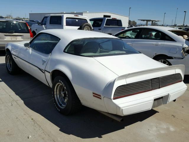 2U87K9L159786 - 1979 PONTIAC FIREBIRD WHITE photo 3