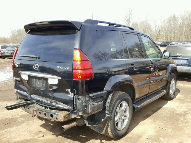 JTJBT20X040037674 - 2004 LEXUS GX 470 BLACK photo 4