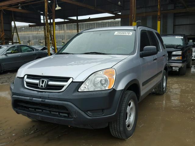 JHLRD68414C008296 - 2004 HONDA CR-V LX SILVER photo 2