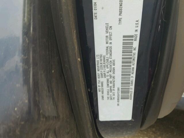 4S3BE625247210991 - 2004 SUBARU LEGACY L S BLUE photo 10