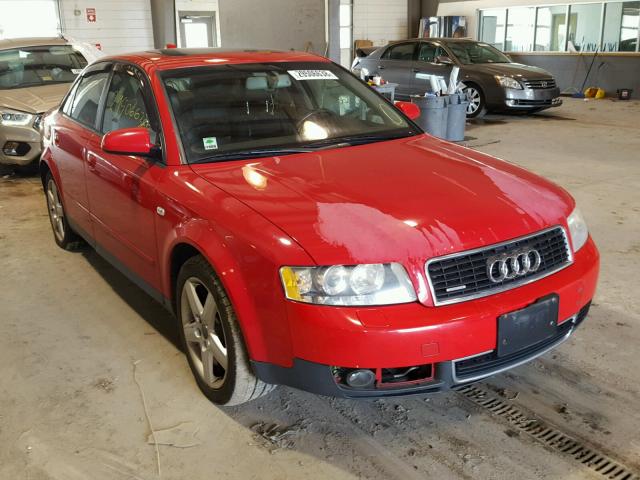 WAULC68E84A017469 - 2004 AUDI A4 1.8T QU RED photo 1