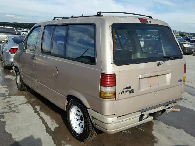 1FMDA11U9SZA21185 - 1995 FORD AEROSTAR TAN photo 3