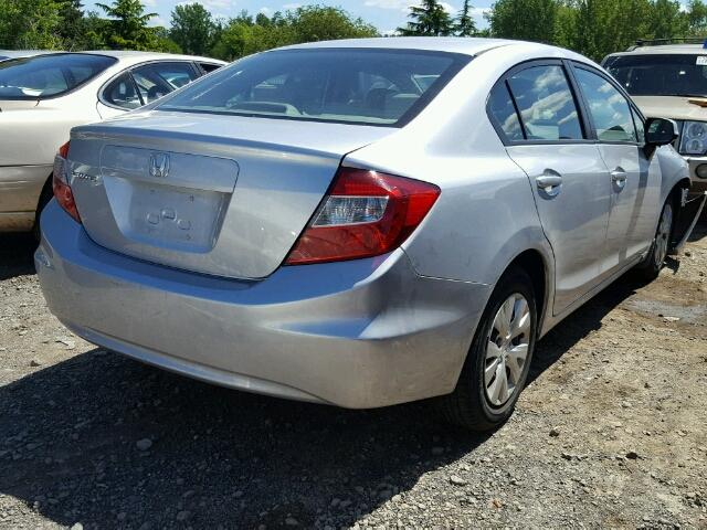 2HGFB2F43CH119818 - 2012 HONDA CIVIC LX SILVER photo 4