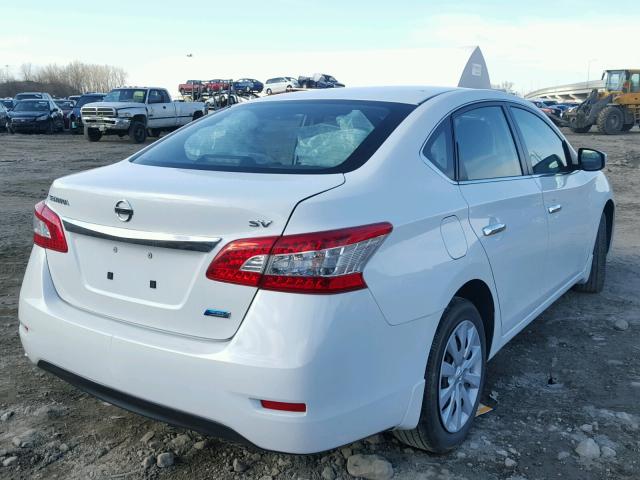 3N1AB7AP6EY251284 - 2014 NISSAN SENTRA S WHITE photo 4