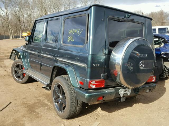 WDCYC7DF8FX229473 - 2015 MERCEDES-BENZ G 63 AMG GREEN photo 3