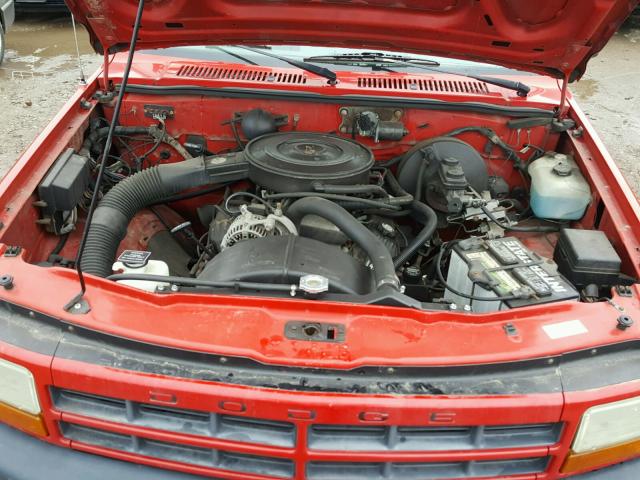 1B7FL26XXTW702331 - 1996 DODGE DAKOTA RED photo 7