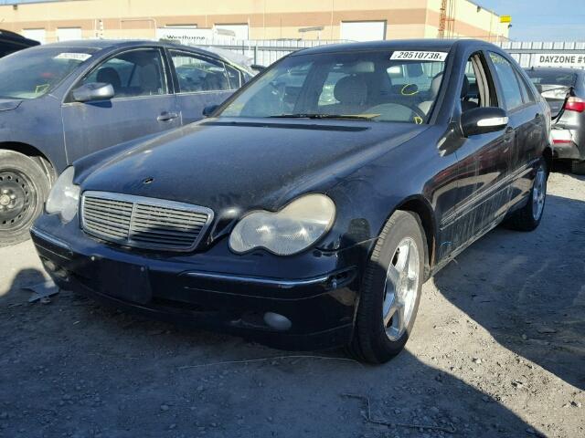 WDBRF61J91F110266 - 2001 MERCEDES-BENZ C 240 BLACK photo 2