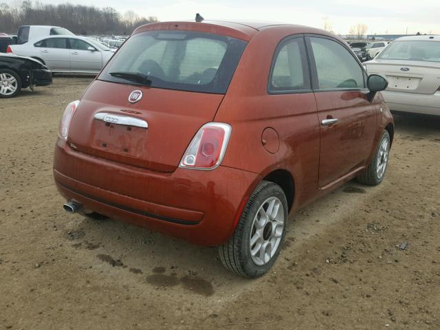 3C3CFFAR8FT657186 - 2015 FIAT 500 POP ORANGE photo 4