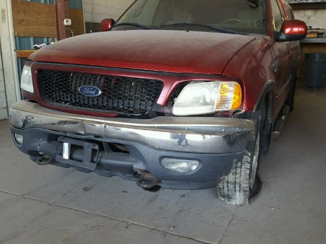 1FTRX18LX2KA18570 - 2002 FORD F150 RED photo 9