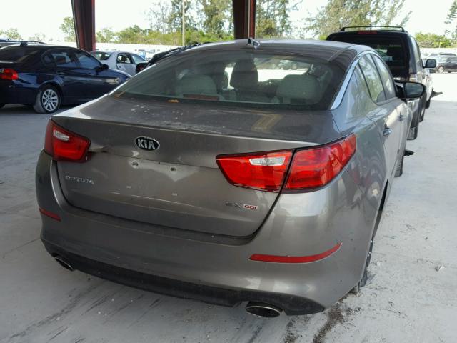 5XXGN4A75FG444839 - 2015 KIA OPTIMA EX GRAY photo 4