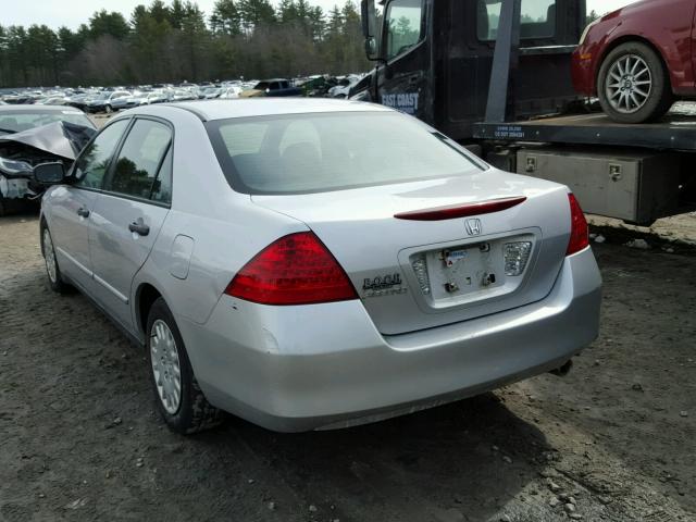 1HGCM56197A018405 - 2007 HONDA ACCORD VAL SILVER photo 3