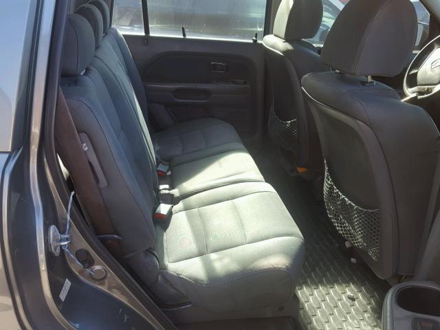 5FNYF28167B040539 - 2007 HONDA PILOT LX GRAY photo 6