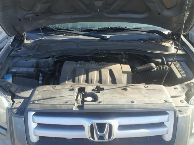 5FNYF28167B040539 - 2007 HONDA PILOT LX GRAY photo 7