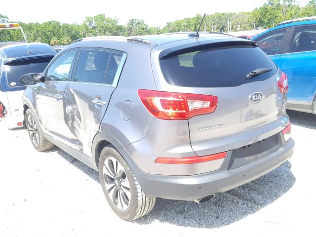 KNDPCCA69B7165260 - 2011 KIA SPORTAGE E GRAY photo 3