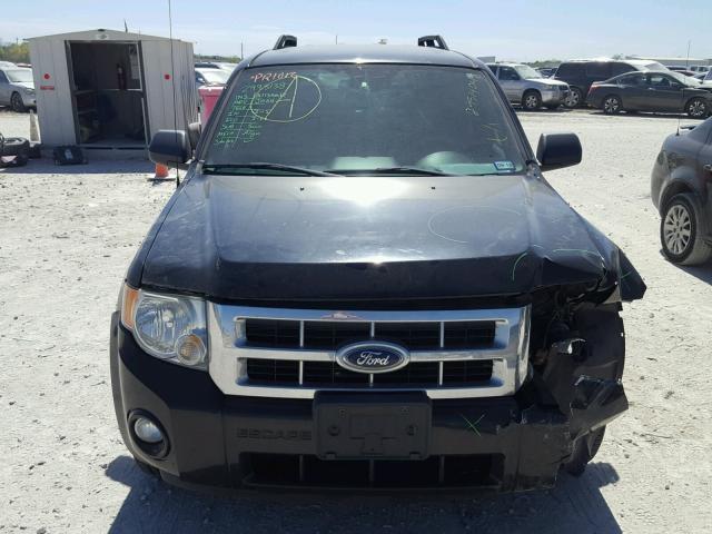 1FMCU03188KB49709 - 2008 FORD ESCAPE XLT BLACK photo 9