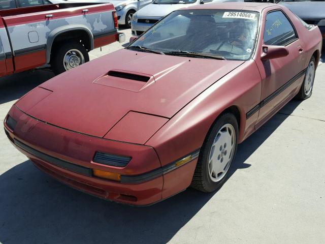 JM1FC3322H0157122 - 1987 MAZDA RX7 RED photo 2