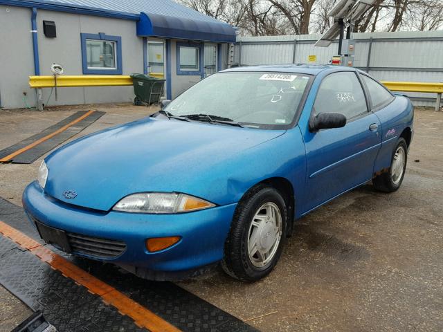 1G1JC1244WM114322 - 1998 CHEVROLET CAVALIER B TURQUOISE photo 2