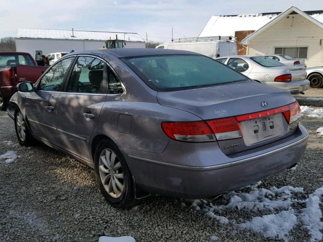 KMHFC46F97A189221 - 2007 HYUNDAI AZERA SE GRAY photo 3