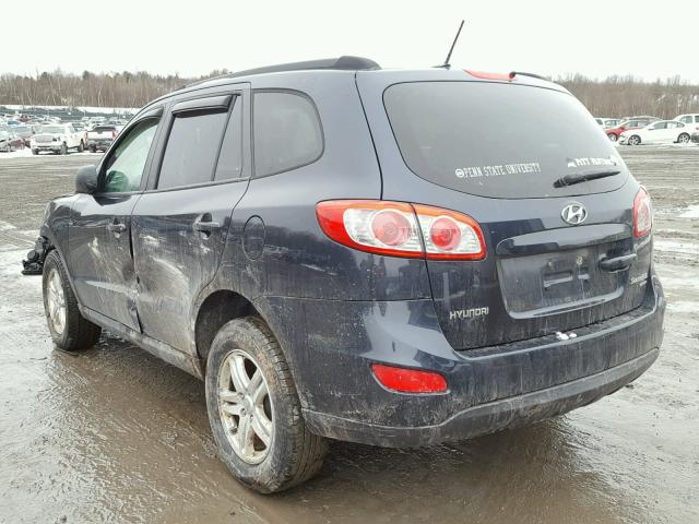 5XYZGDAB0BG067995 - 2011 HYUNDAI SANTA FE G BLUE photo 3